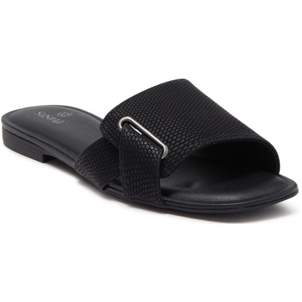 Susina Carol Toe Loop Women's Sandals in Black SZ 10